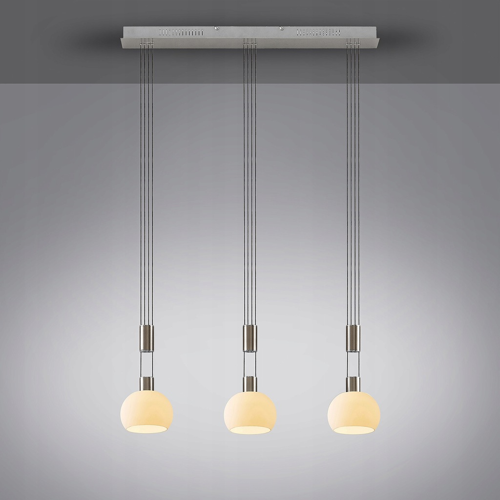 B-Ware Lindby Aurell Led Pendellampe Lampe Pendelleuchte Leuchte Glas 3 Flammig Nickel