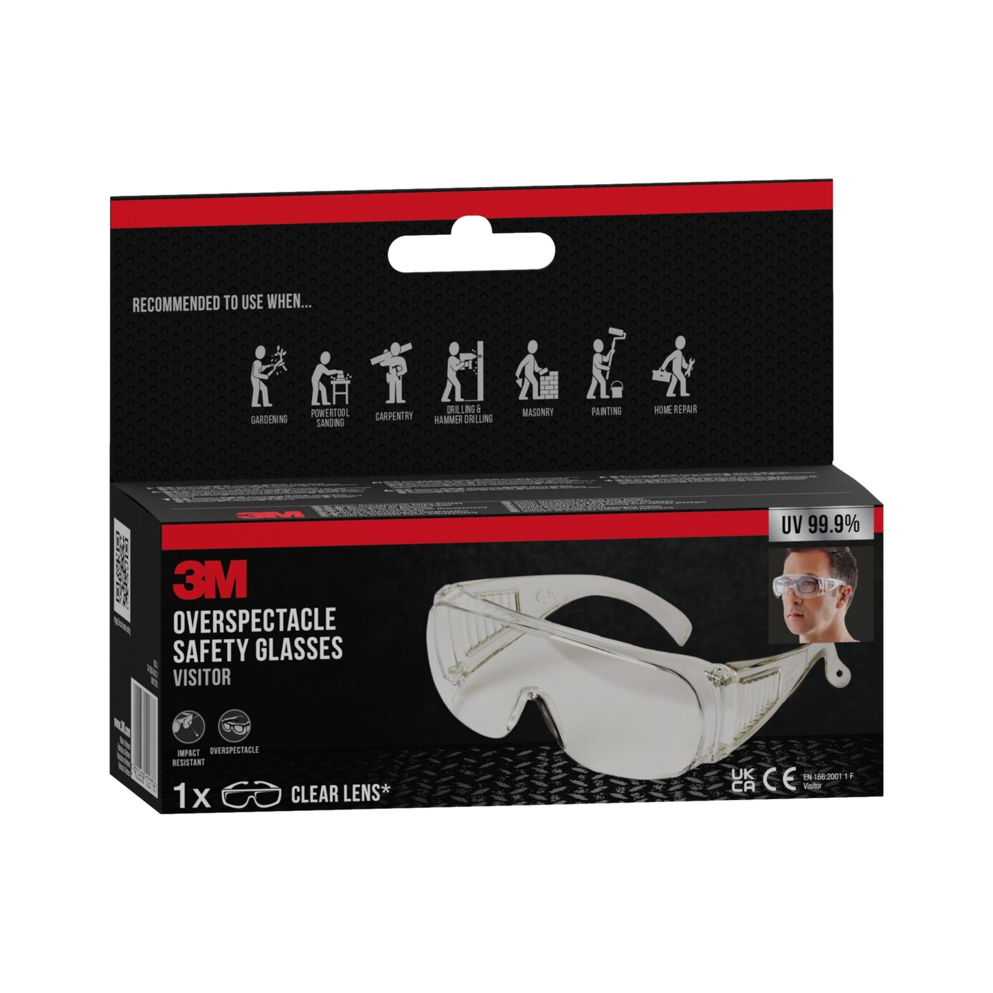 3M™ Visitor Überbrille, Klarsichtscheibe | Packung (1 Stück)