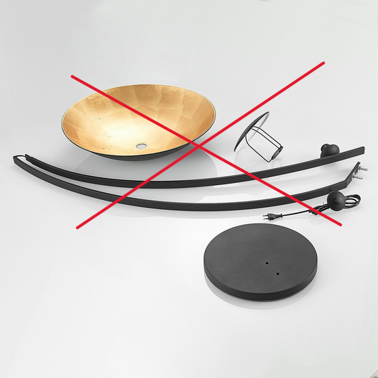 B-grade Lindby Emilienne arc floor lamp, standing lamp, lamp. See text/F286