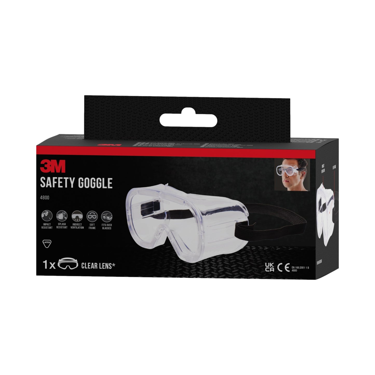 3M™ Classic Schutzbrille 4800, indirekt belüftet, Klarsichtscheibe | Packung (1 Stück)