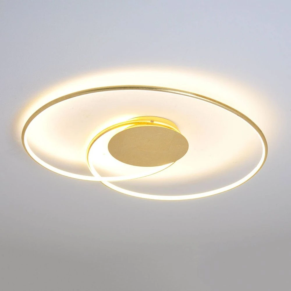 B-grade Lindby LED ceiling lamp Joline ceiling lamp light LED 33 W gold ø 74 cm 935 