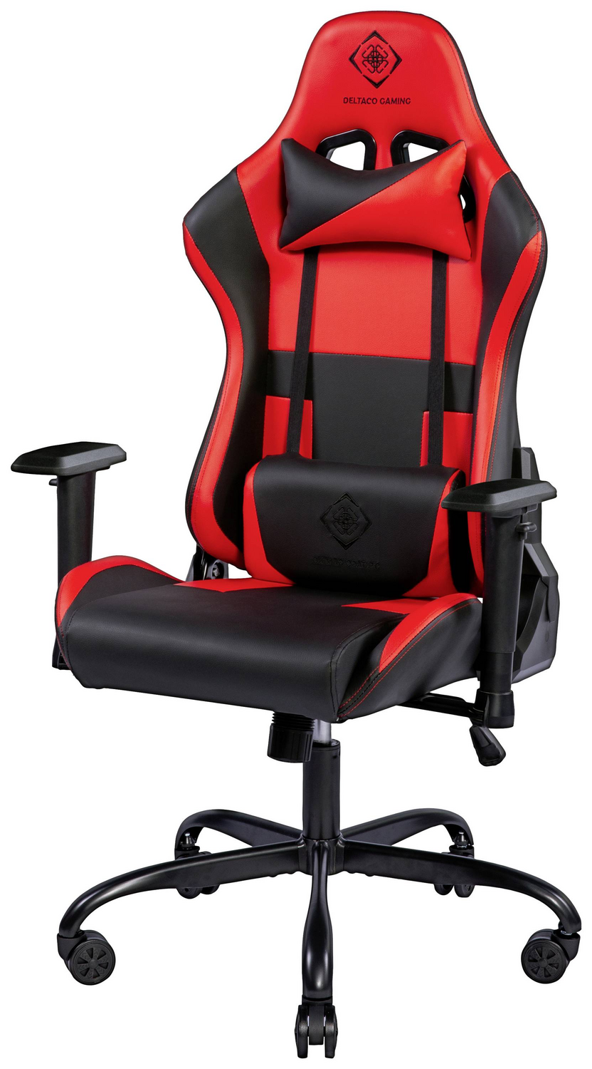 B-lager Deltaco Gam 096 R Gaming Chair Svartur Rauður Húsgögn Skrifstofuhúsgögn Sjá texta