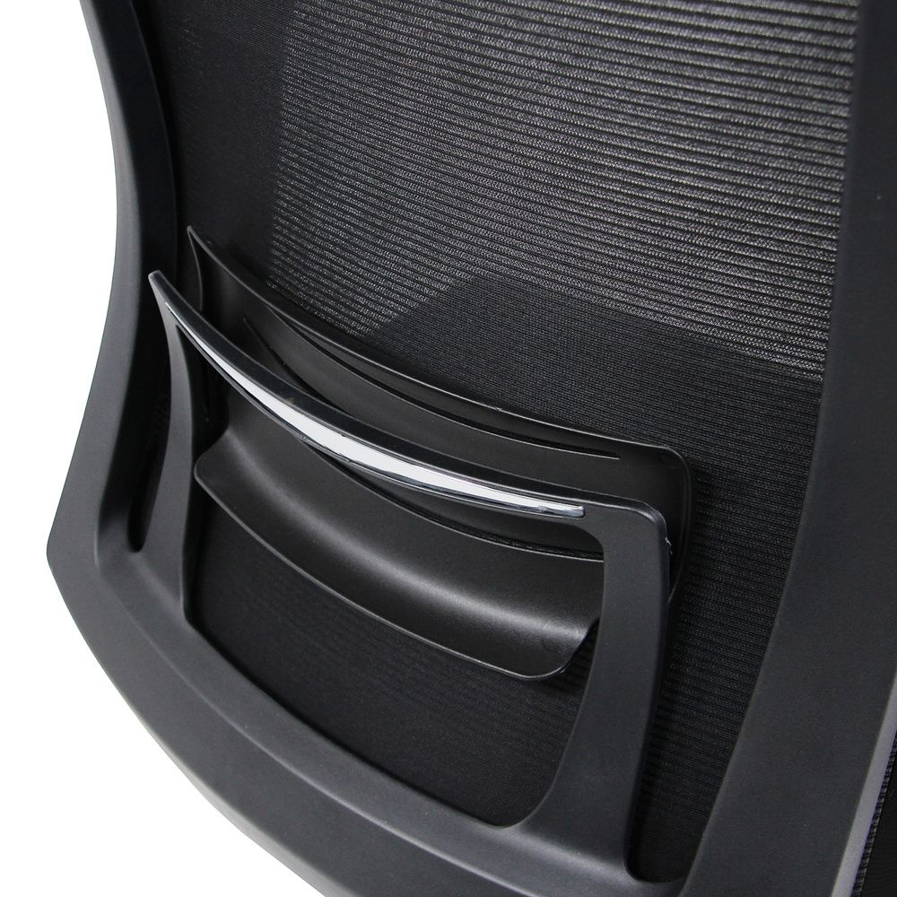 Hjh skrifstofustóll Captiva tölvusæti með áklæði og möskvabaki, svartur, á lager 