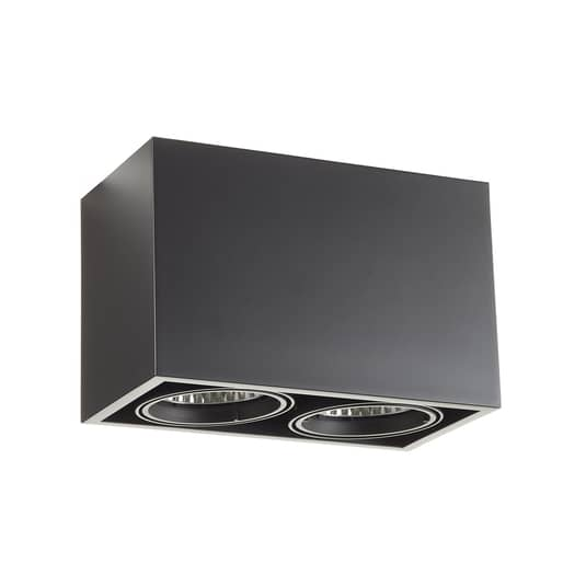 Arcchio Cirdan LED loftlampi í B-flokki, loftljós, tvö ljós, svart 