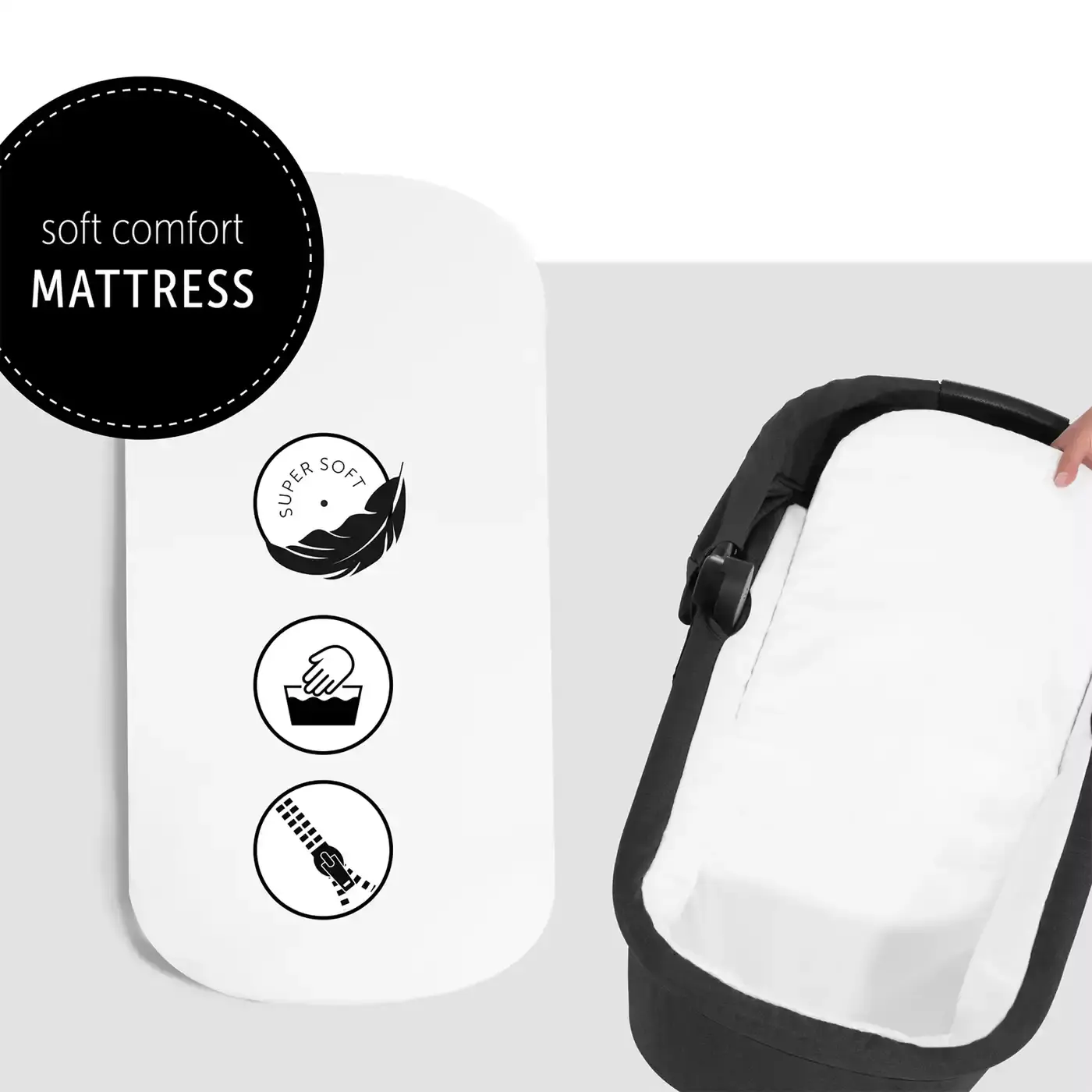 B-grade Hauck Colibri buggy, carrycot, stroller attachment, pram