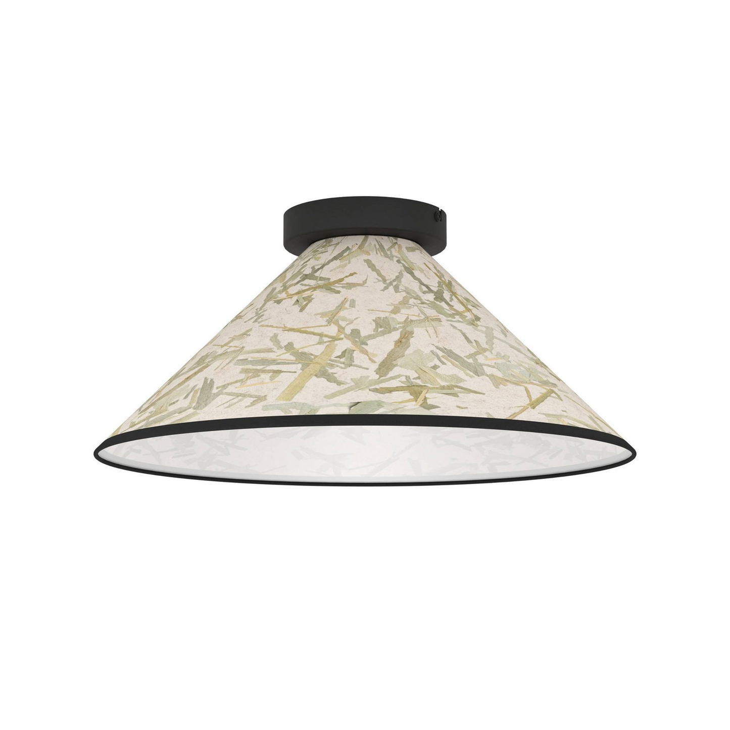 Eglo Oxpark loftljós í B-flokki, ø 42 cm, grænt, hvítt, svart efnislampa, ljós, kastljós