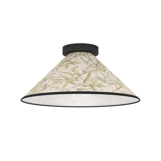 Eglo Oxpark loftljós í B-flokki, ø 42 cm, grænt, hvítt, svart efnislampa, ljós, kastljós