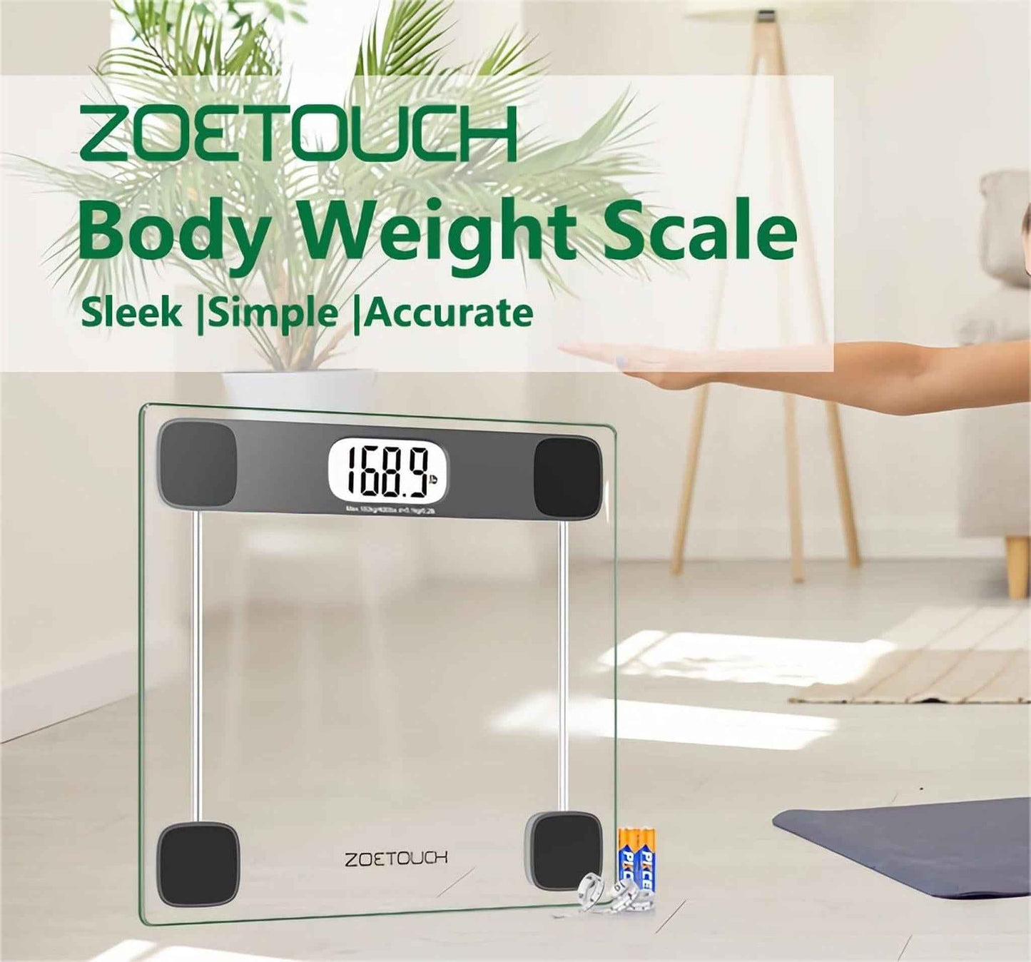 Accurate Digital Bathroom Scale - High Precision & Easy to Read