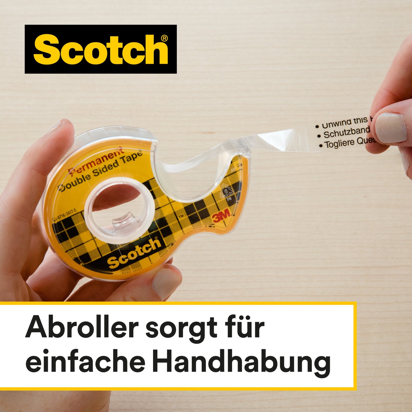 Scotch® doppelseitiges Klebeband, Nachfüllpackung, 2 Rollen, 12 mm x 6,3 m | Packung (1 Stück)
