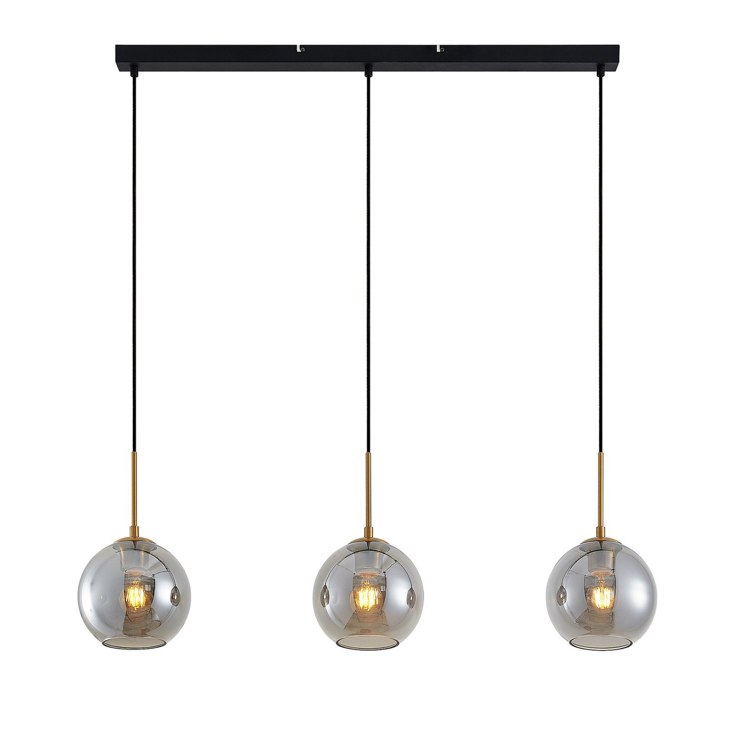 B-grade Lindby Hiwana pendant light, ceiling lamp, hanging lamp, light fixture, E27, Rauchg413 