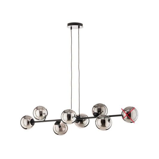 B-flokks Euluna hengilampi, henglampi, lampi, ljós, Glassy. Sjá texta/mynd.