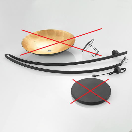 B-grade Lindby Emilienne arc floor lamp, standing lamp, lamp. SEE TEXT/PHOTO