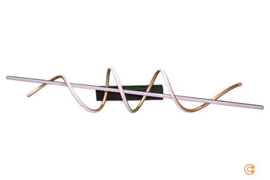 B-flokks LED hengiljós Emanda, járn, svart messing