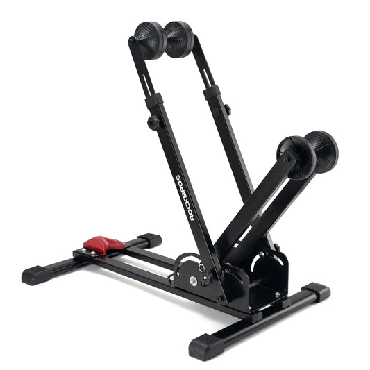 Bicycle folding stand with double struts made of carbon steel