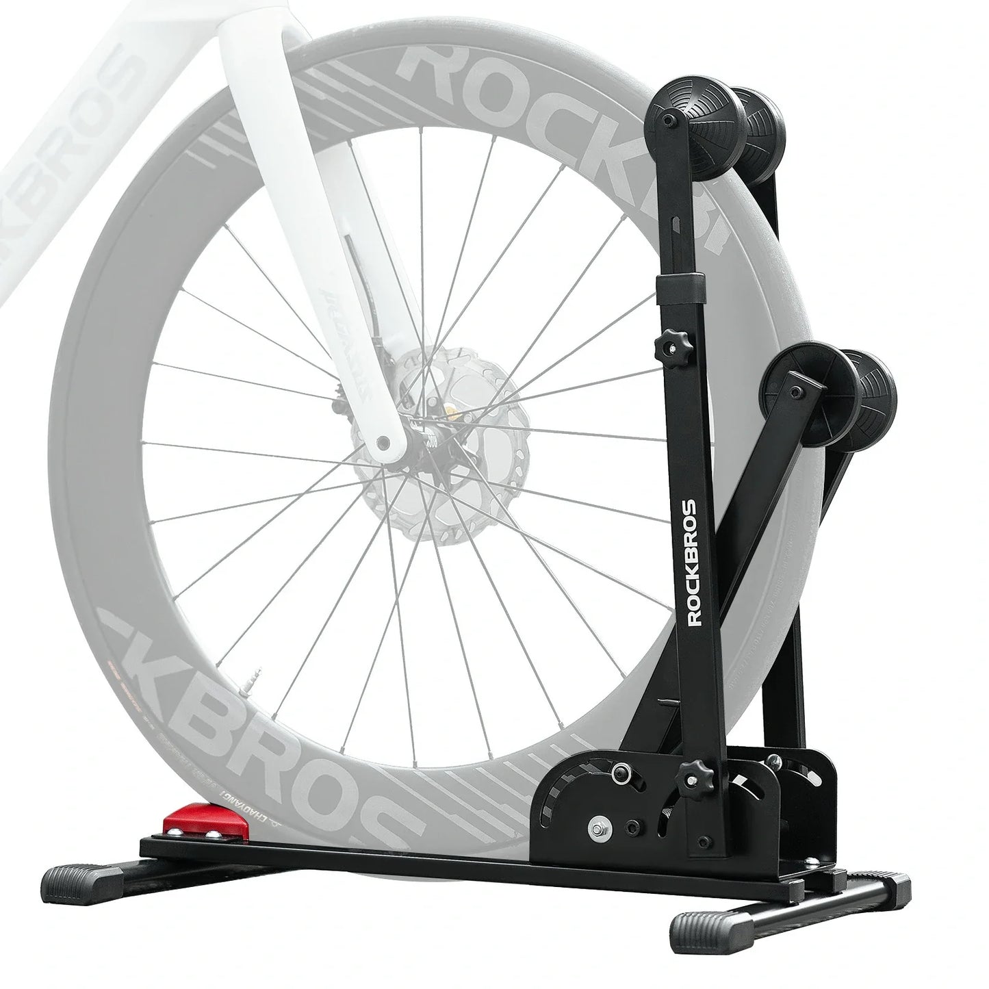 Bicycle folding stand with double struts made of carbon steel