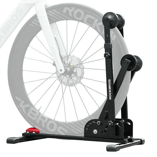 Bicycle folding stand with double struts made of carbon steel