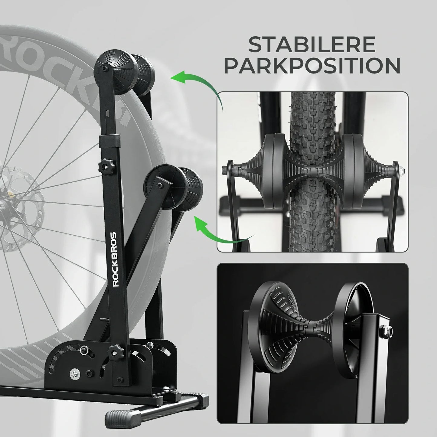 Bicycle folding stand with double struts made of carbon steel