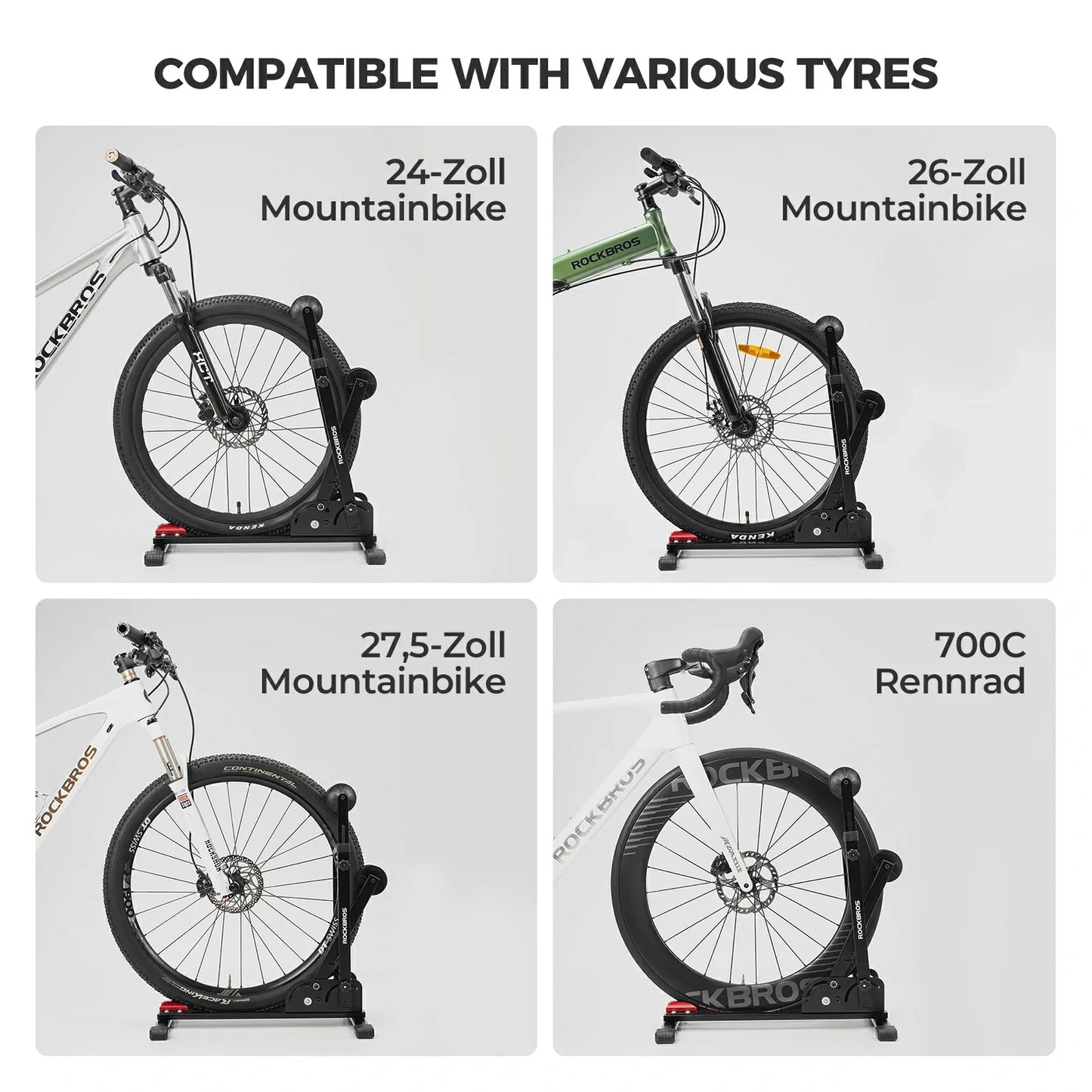 Bicycle folding stand with double struts made of carbon steel