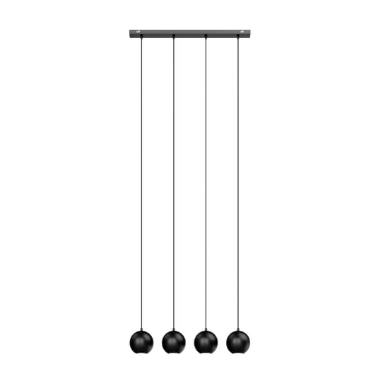 B-Ware Helam Pendelleuchte Midnight Deckenlampe Hängelampe Led Gu10 Schwarz 4 Flg Lang