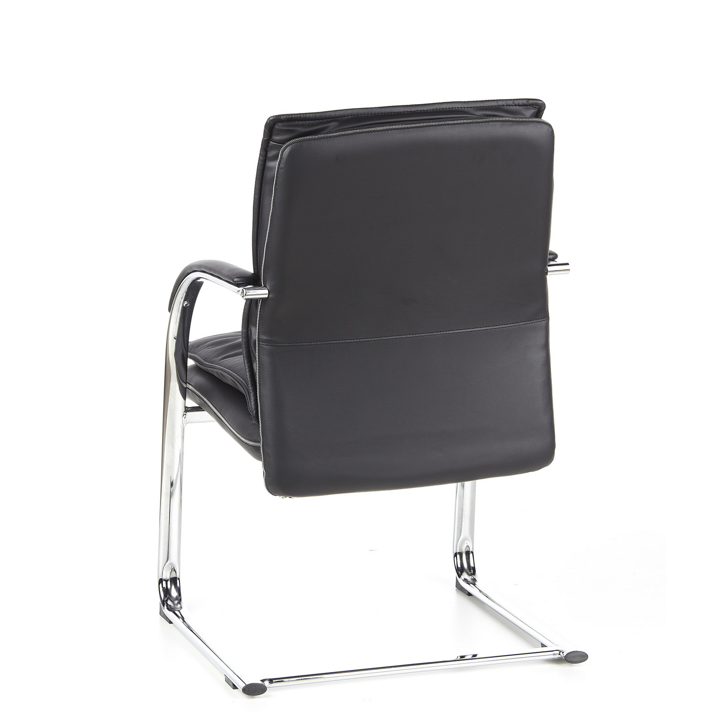 B-stock hjh OFFICE VILLA V conference chair, cantilever chair, seat in black nappa leather