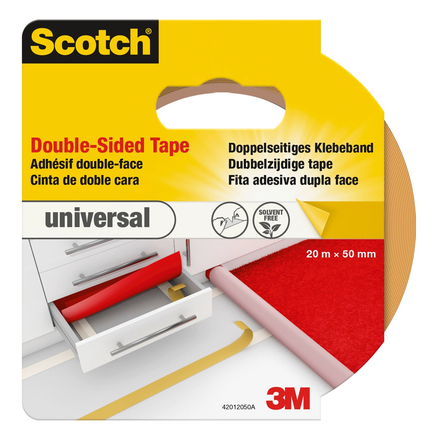Scotch® Universelles Teppichklebeband | Packung (1 Rolle)