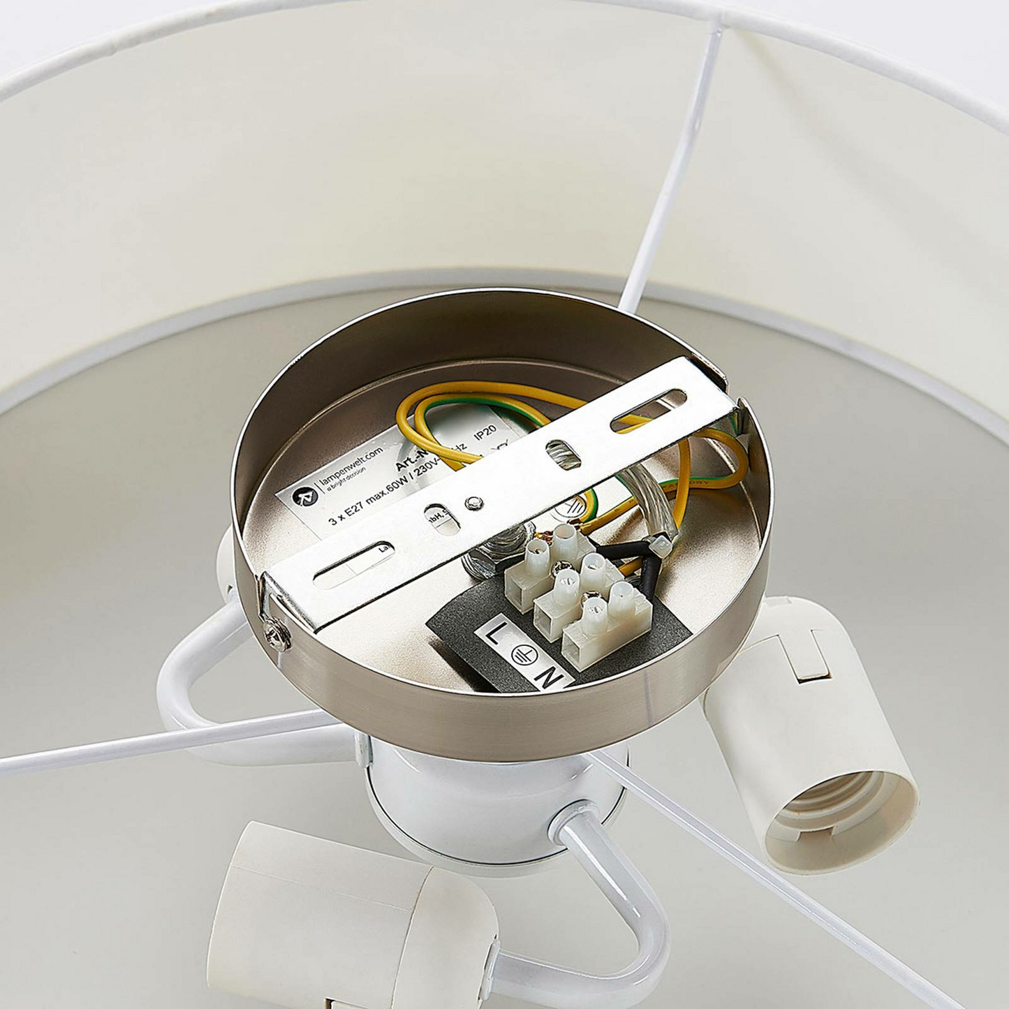 Lindby loftlampi Sebastian hengilampi í B-flokki, Ø 40 cm, E14, 3 ljós, Cr608 