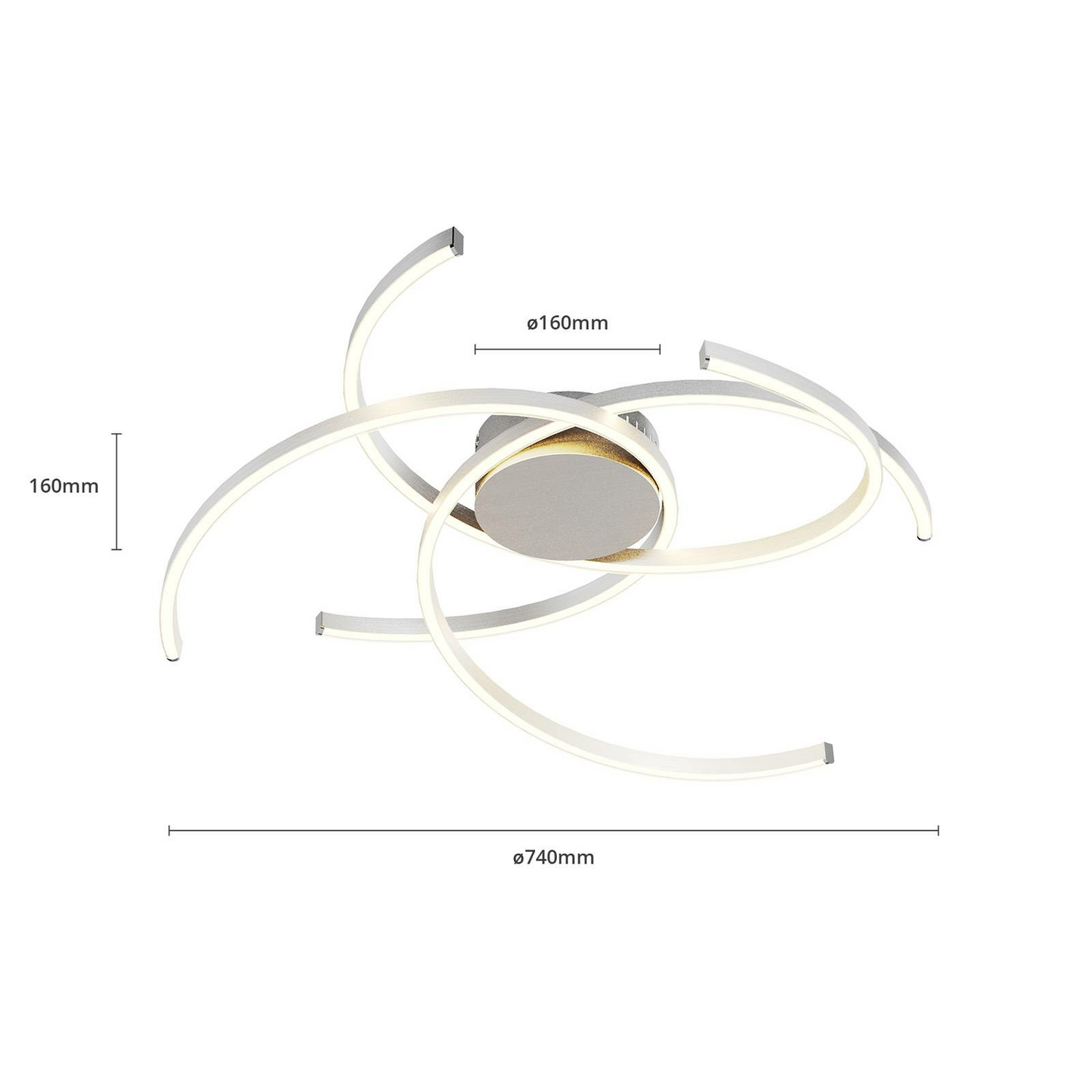 B-grade Lindby Katris LED ceiling lamp, pendant lamp, living room lamp, aluminum LED lamp, 23 W, 93 