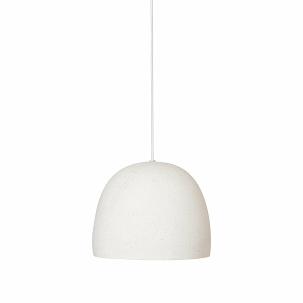 Ferm Living Speckle hengiljós, B-flokks, loftlampi, ø 30,5 cm, hvítur