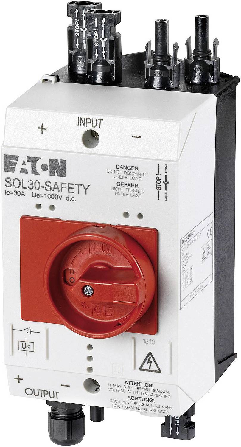 Rofi fyrir slökkvilið Eaton af B-flokki, 1 venjulega opinn tengiliður, Sol30 Safety/2 Mc4 U, gallaður vara