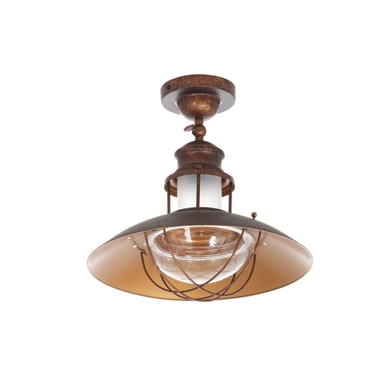 B-grade Lindby ceiling lamp Louisanne pendant lamp rustic rust brown 625