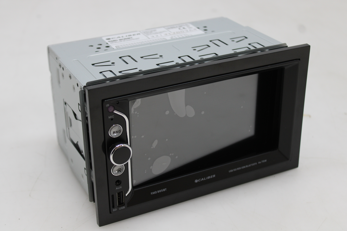 B-stock Caliber RMD805BT tvöfalt DIN bílaútvarp með fjarstýringu, gallað.