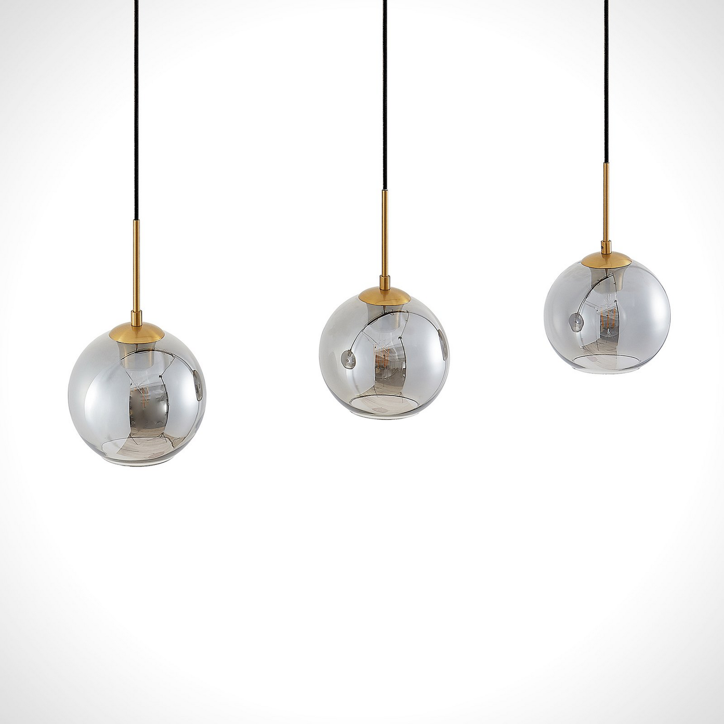 B-grade Lindby Hiwana pendant light, ceiling lamp, hanging lamp, light fixture, E27, Rauchg413 