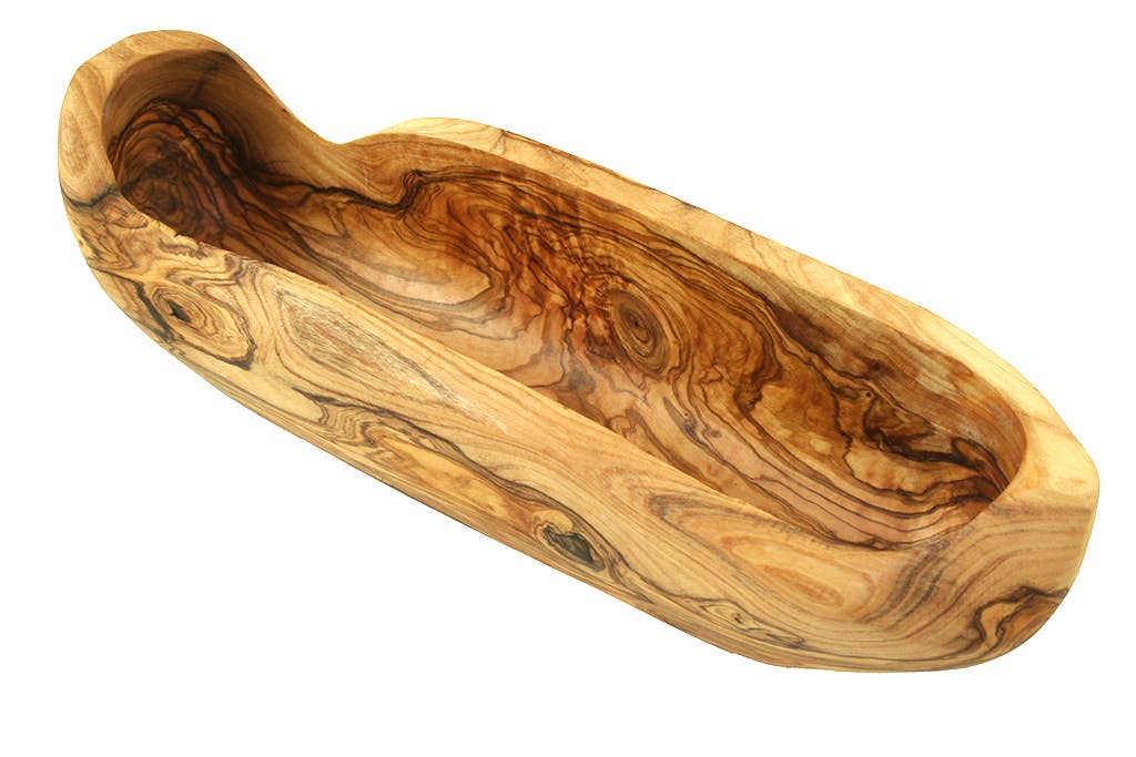 Brauðskál úr ólífuviði, u.þ.b. 25 – 34 cm