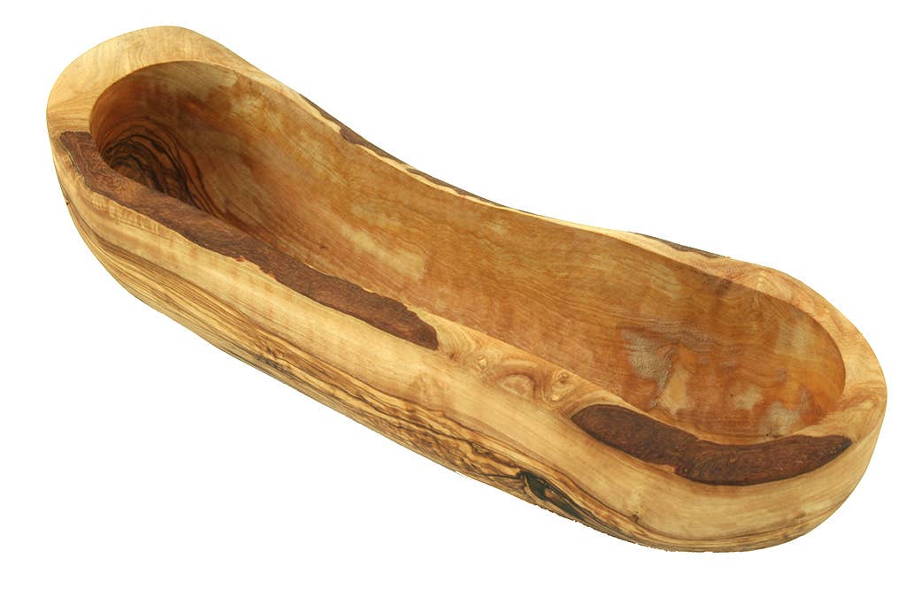 Brauðskál úr ólífuviði, u.þ.b. 25 – 34 cm