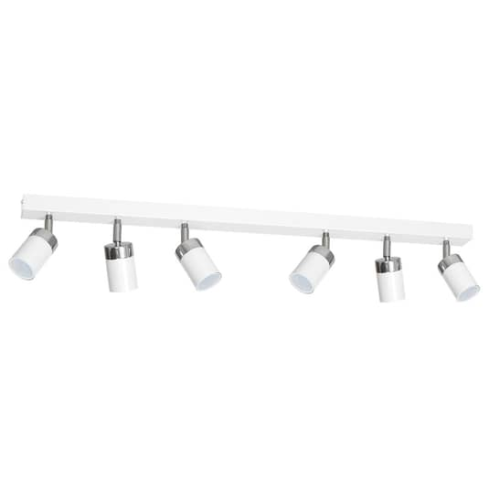 B-grade Euluna ceiling spotlight Joker white silver 6 lights. Ceiling spotlight ceiling lamp. 