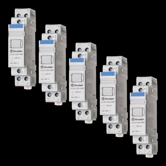B-flokks Finder 22.23.9.024.4000 iðnaðarrofa, málspenna 24 V/Dc, 5 stykki