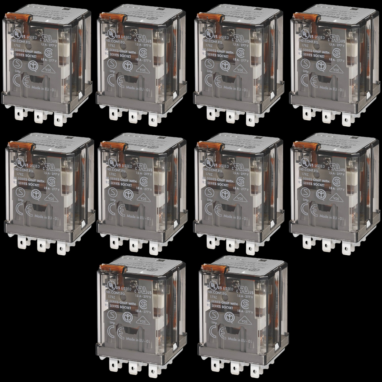 B-flokks Finder 62.33.9.024.4300 tengirofi, 24 V/Dc, 16 A, 10 stykki