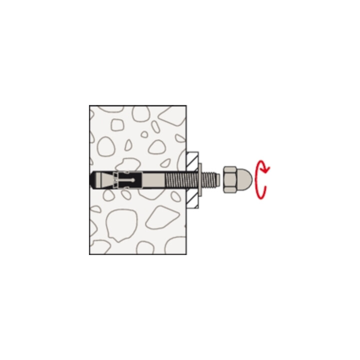 B-grade Fischer bolt anchor Faz II Plus 16/60 R stainless steel M16 steel mounting