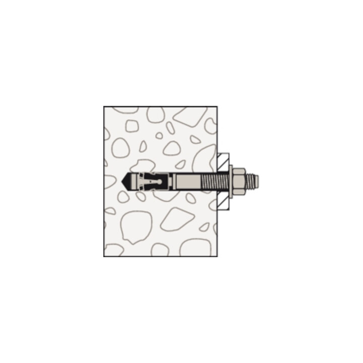 B-grade Fischer bolt anchor Faz II Plus 16/60 R stainless steel M16 steel mounting