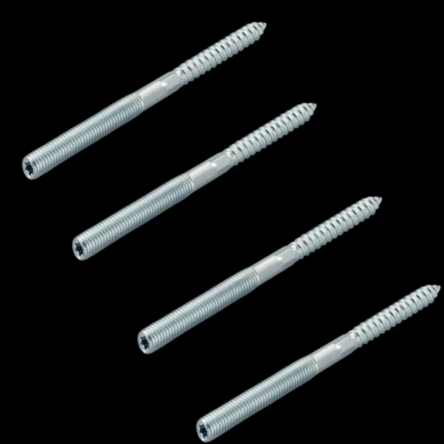 B-grade Fischer threaded rod screw, fastening screw, 8 x 80 mm, metal, 4 pieces