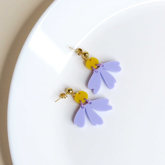 Flieder Astern Ohrringe