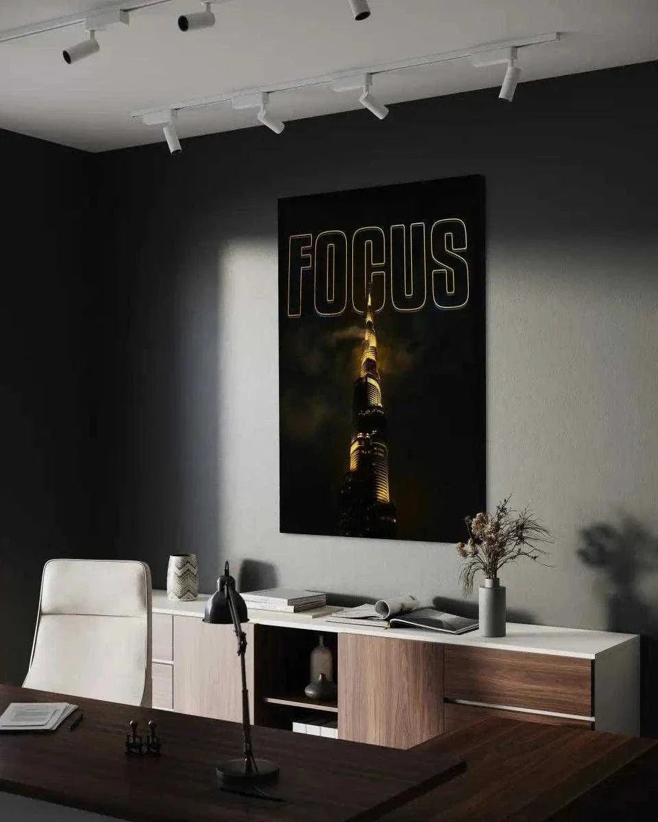 FOCUS - Leinwandbild Motivation