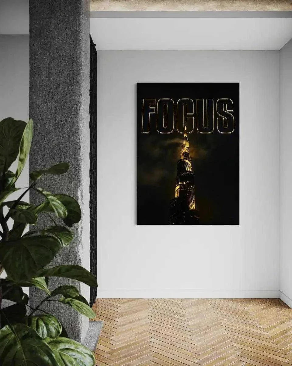 FOCUS - Leinwandbild Motivation