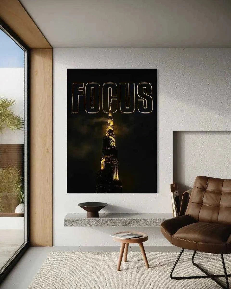 FOCUS - Leinwandbild Motivation
