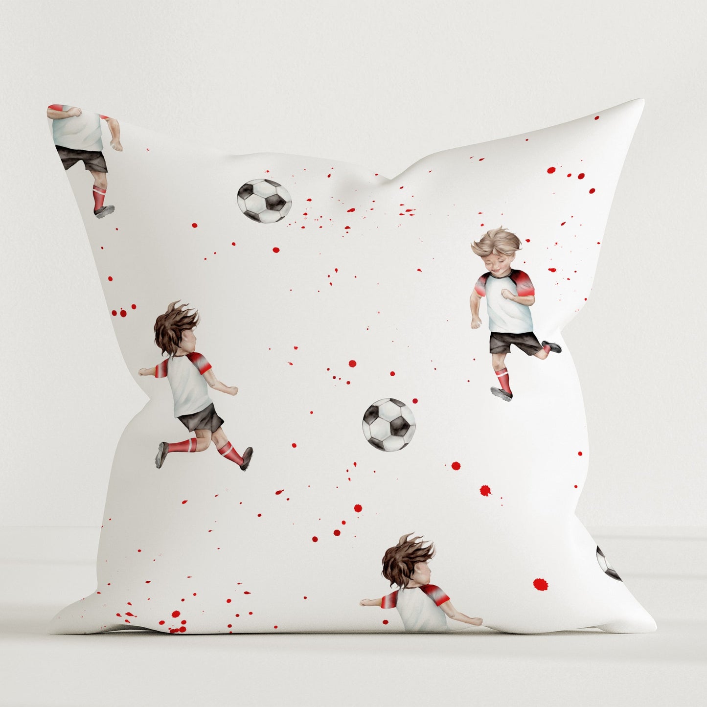 Skrautpúði úr hágæða efni fyrir börn, „Fótbolti“