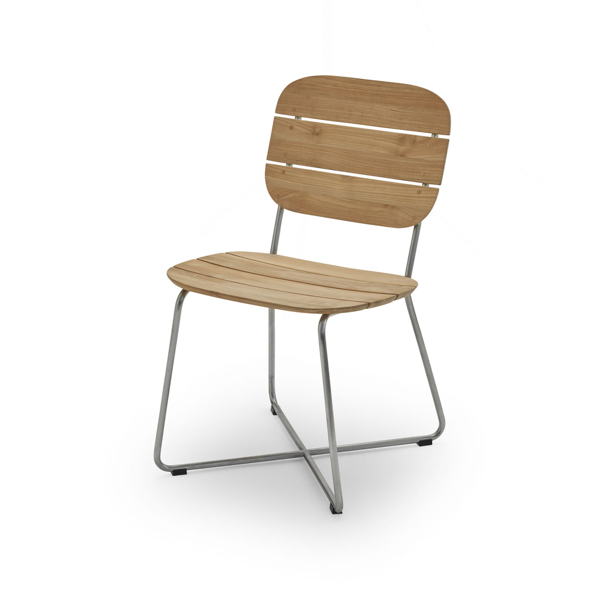B-grade Fritz Hansen Skagerak Lilium chair, garden chair, teak, stainless steel, outdoor wood furniture