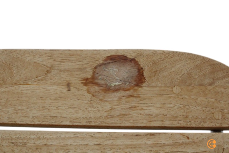 B-grade Fritz Hansen Skagerak Lilium chair, garden chair, teak and stainless steel. See text/photo.