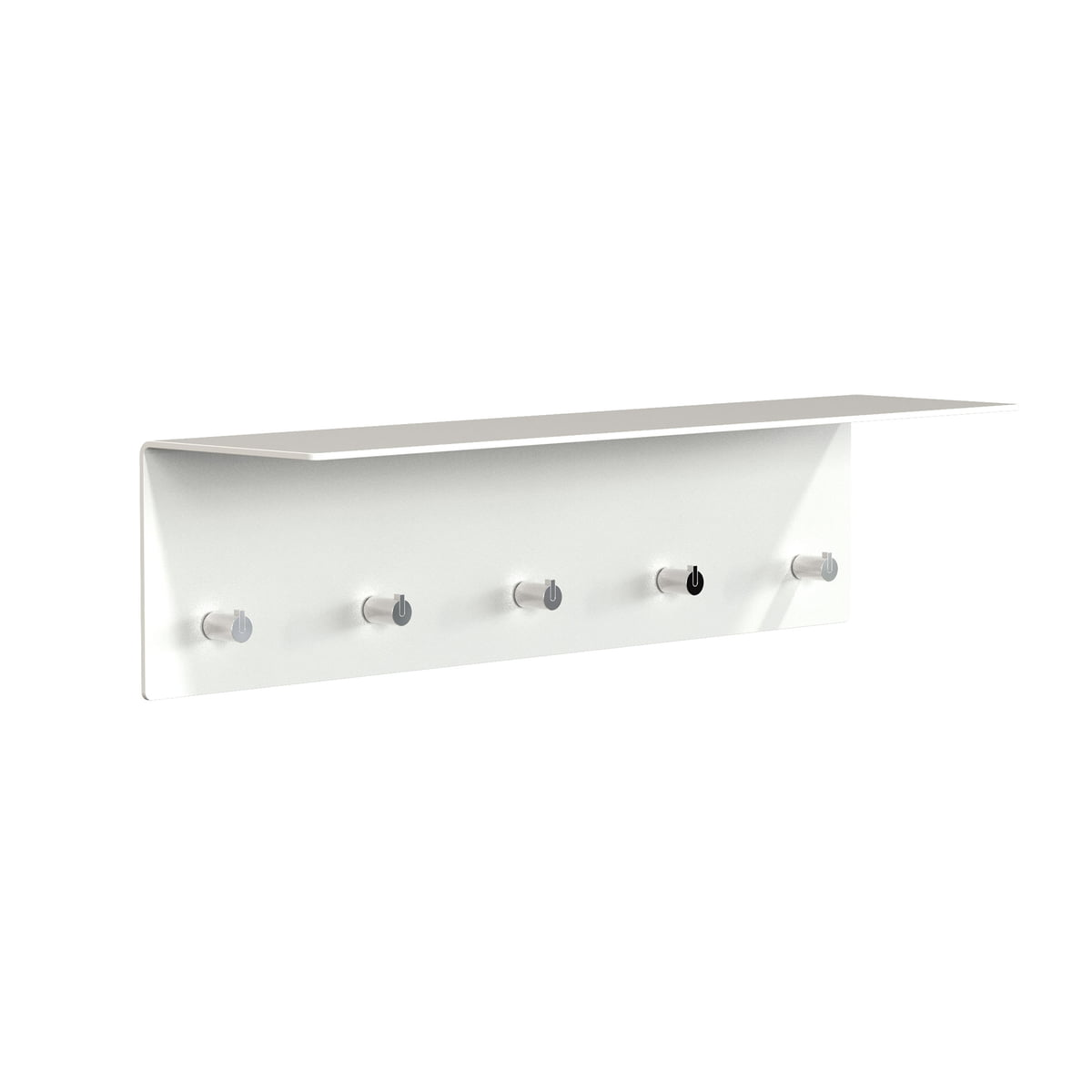 B-grade Frost Unu wall-mounted coat rack, hallway coat rack, wardrobe, white polished. See text/photo.