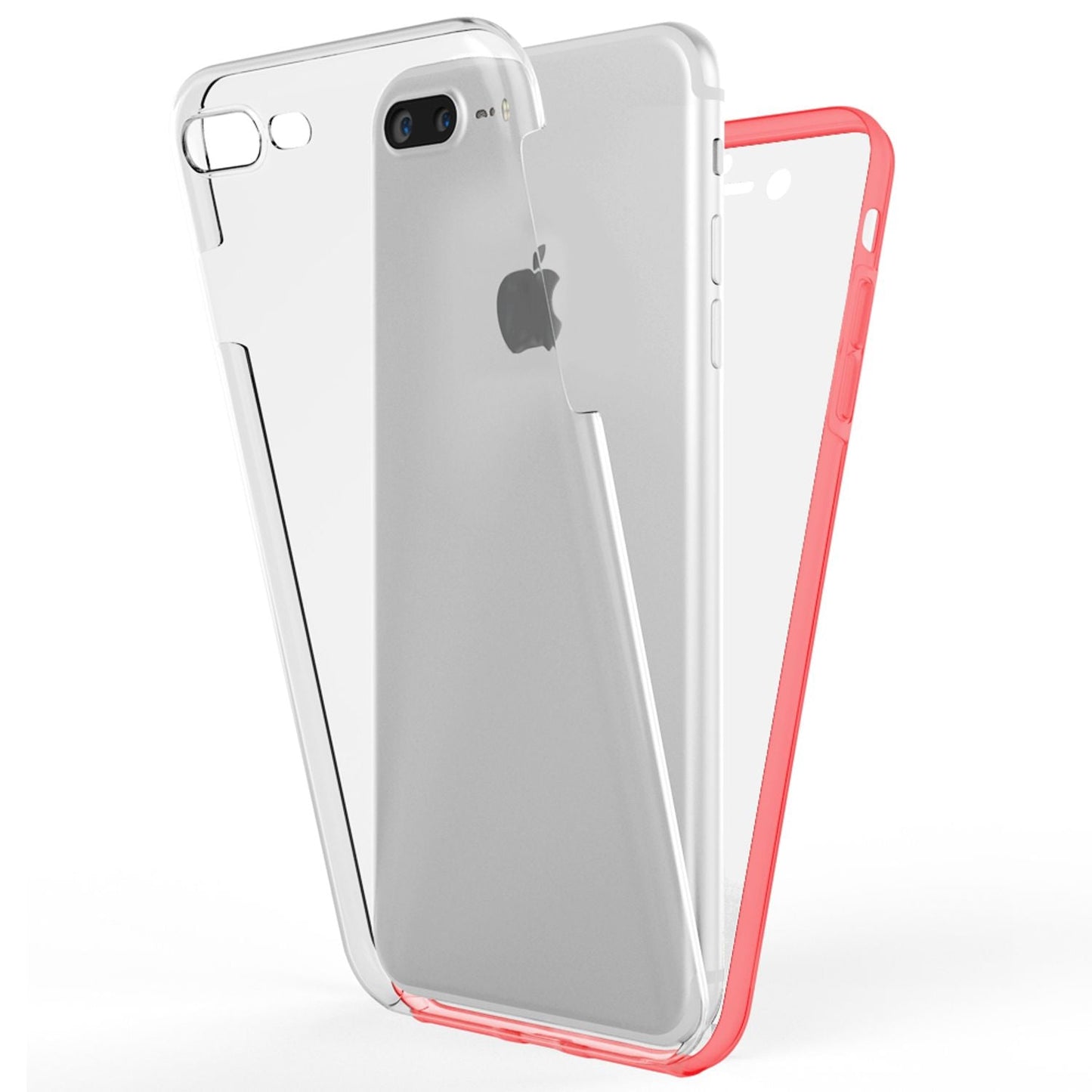NALIA 360 Degree Phone Case for Apple iPhone 8 Plus / 7 Plus, Full Cover Case