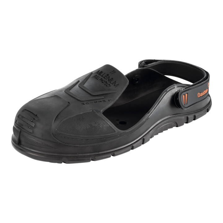 Öryggisskór frá Gaston Mille, svartir, stærð M, vinnuskór, í B-flokki.